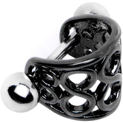 16G 3/8 Black Band Steel Bar Infinity Cartilage Cuff