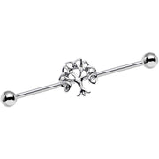 14G Celtic Trinity Knot Tree of Life Industrial Barbell 38mm