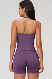 The Empower Halter Crop Top Shorts 2-Piece Set