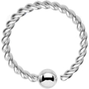 16G 3/8" So Twisted Captive Style Seamless Ring