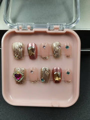 1055- Handmade press on nails fake nails removable