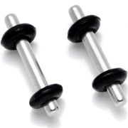 Stainless Steel Micro Straight Plug Set 14G to 8G