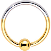 16G 3/8 Gold Tone Two Tone BCR Captive Ring