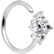 20G 5/16 Clear CZ Gem Cluster Seamless Circular Ring