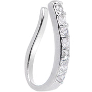 Clear CZ Gem Life of the Party Clip On Fake Nose Ring