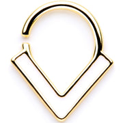 16G Gold Tone Anodized Flying V Seamless Circular Ring