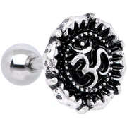16G 1/4 Spiritual Ohm Symbol Tragus Cartilage Earring