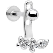 16G 3/8 Leafy Flowers Dangle Cartilage Tragus Helix Piercing