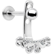 Clear Gem Victorian Swirl Dangle Cartilage Tragus Helix Piercing