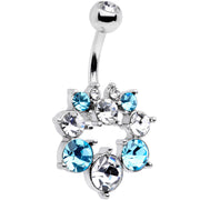 Aqua Clear Gem Heavenly Halo Belly Ring