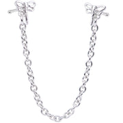 20G 1/4 Daring Dragonfly Chain Dangle Double Nose Bone