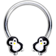 16G 3/8 Pudgy Penguin Horseshoe Curved Barbell