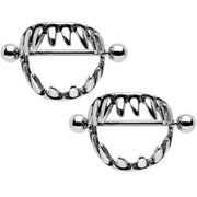 14G 7/8 Halloween Fang Nipple Shield Set