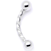 16G 5/16 Twisted Style Curved Eyebrow Rook Piercing