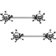 14G 9/16 Summer Sunshine Barbell Nipple Ring Set