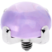 14G Natural Purple Amethyst Externally Threaded Dermal Anchor Top