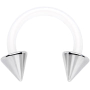 14G 3/8 Flexible Bioplast Cone End Horseshoe Circular Barbell