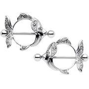 14G 9/16 Angelic Angelfish Nipple Shield Set