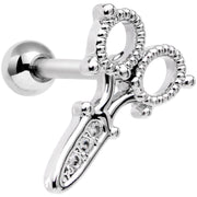 18G 5/16 Clear Gem Shear Beauty Cartilage Tragus Earring