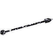 14G Black White Make A Point Industrial Barbell 38mm