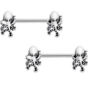 14G 9/16 Nautical Treasures Octopus Barbell Nipple Ring Set