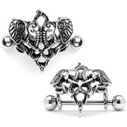 14G 9/16 Dueling Elephants Nipple Shield Set