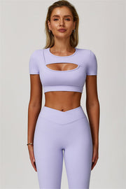 The Lavish Cut-out Crop Top Leggings 2-Piece Set