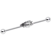 14G Halloween Skeleton Hand Barbell Industrial 38mm