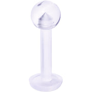 14G 5/16 Clear Flexible Bioplast Labret Monroe Retainer