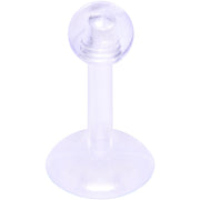 16G 1/4 Clear Flexible Bioplast Labret Monroe Tragus Retainer