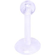 16G 5/16 Clear Flexible Bioplast Labret Monroe Tragus Retainer