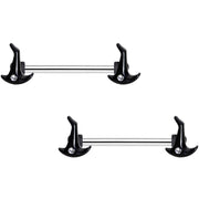 14G 9/16 Clear Gem Witch Hat Barbell Nipple Ring Set