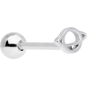 Openwork Planet Saturn Barbell Tongue Ring