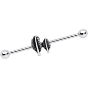 14G Southwest Feathers Industrial Barbell 38mm
