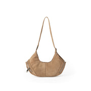 Large capacity suede shoulder bag, slouch bag, vintage casual bag hobo