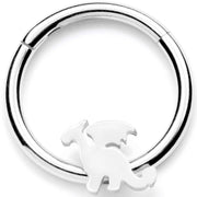 16G 3/8 Fantasy Dragon Hinged Segment Ring