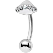 16G 5/16 Alien Spacecraft UFO Curved Eyebrow Ring