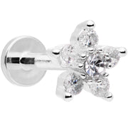 16G 5/16 Clear CZ Star Internally Threaded Labret