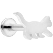 16G 5/16 Cat Internally Threaded Labret Tragus
