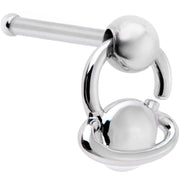 20G 1/4 Ring of Saturn Dangle Nose Bone