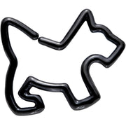 16G 5/16 Black PVD Sweet Scotty Dog Closure Ring