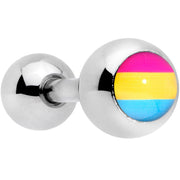 16G 1/4 Red Yellow Blue Pansexual Pride Flag Cartilage Tragus