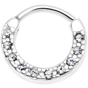 16G 5/16 Clear Gem Paved Cartilage Clicker