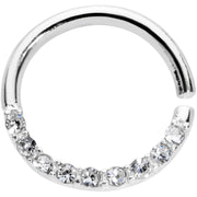 16G 5/16 Clear Gem Simple Elegance Seamless Circular Ring