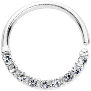 16G 3/8 Clear Gem Simple Elegance Seamless Circular Ring