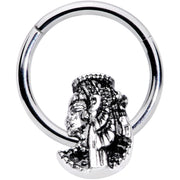 16G 3/8 Egypt Cleopatra Anubis Hinged Segment Ring
