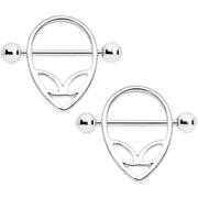 14G 9/16 UFO Alien Nipple Shield Set