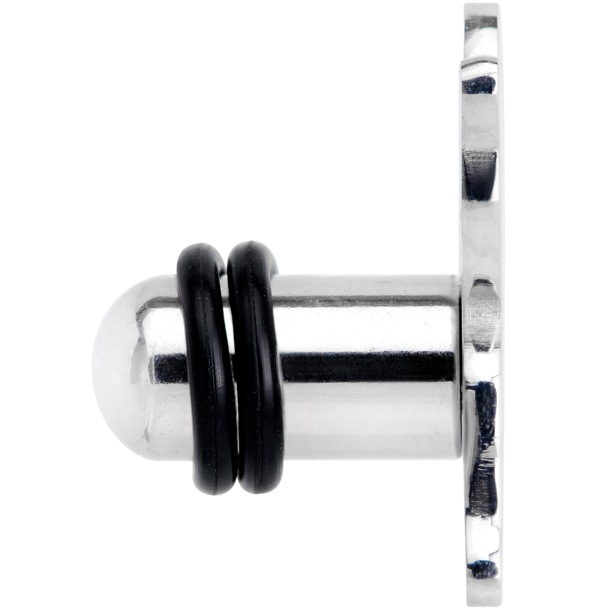 Steel Cat Lover Kitty Cat Single Flare Plug Set 14G to 0G
