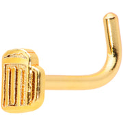 18G 5/16 Gold Tone Happy Hour Beer Mug L Shaped Nose Ring