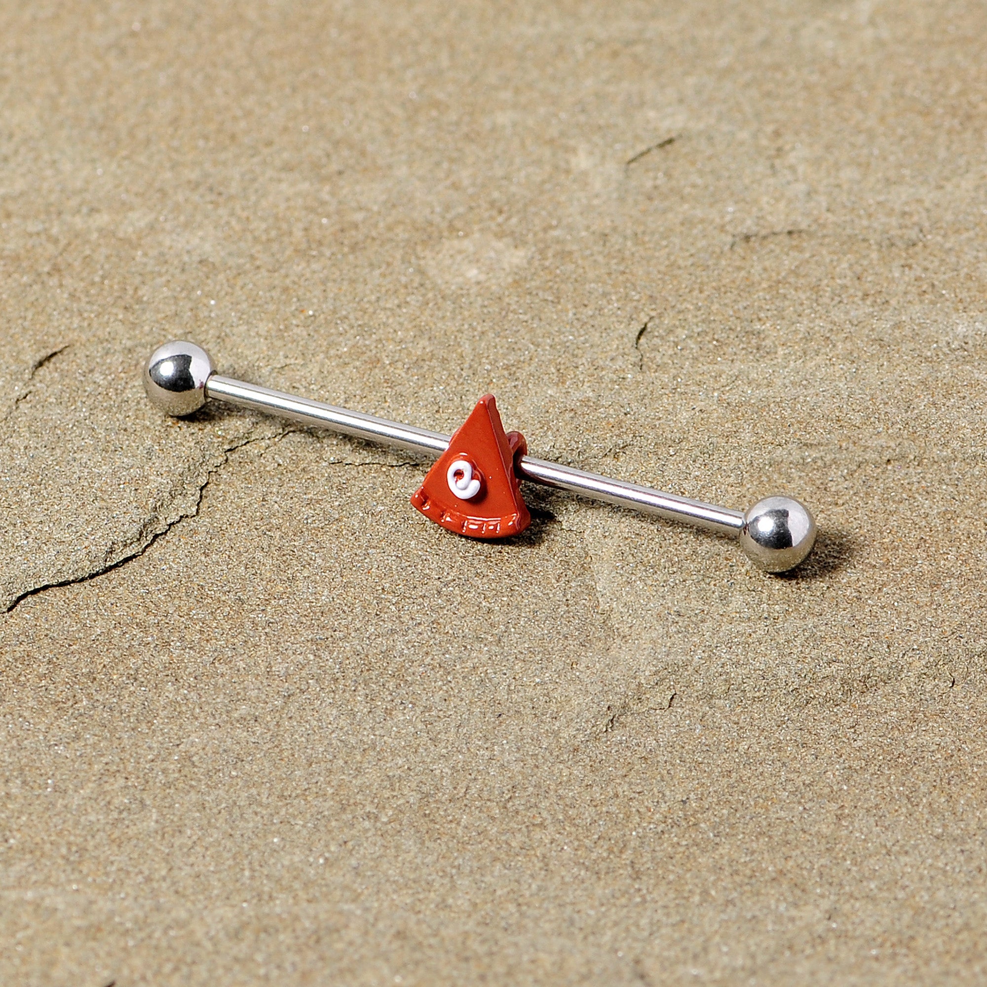 14G Pumpkin Pie Thanksgiving Industrial Barbell 38mm